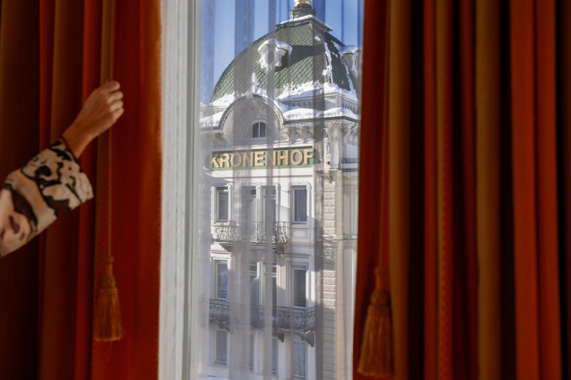 Grand Hotel Kronenhof Pontresina Exterior foto