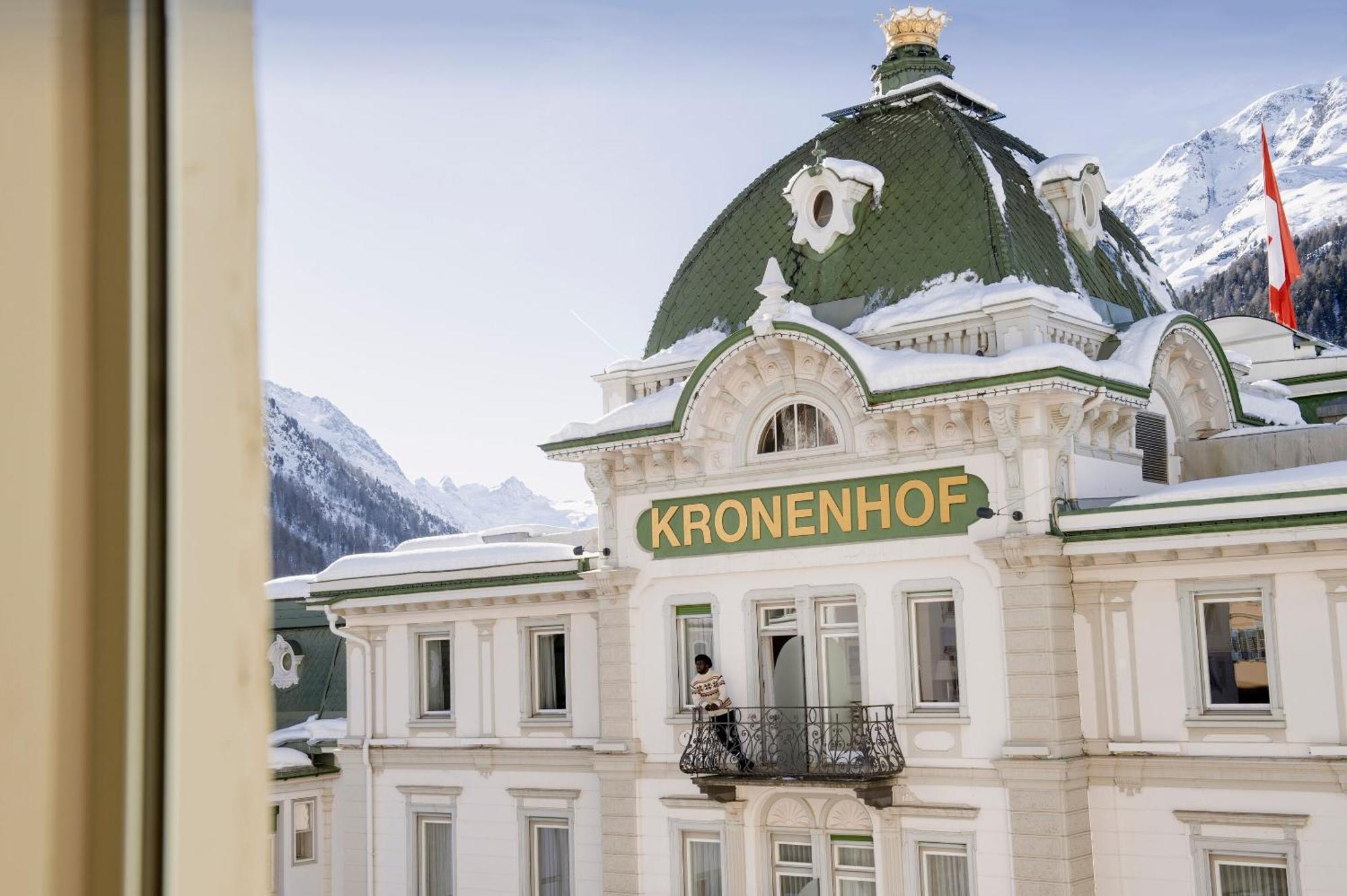 Grand Hotel Kronenhof Pontresina Exterior foto